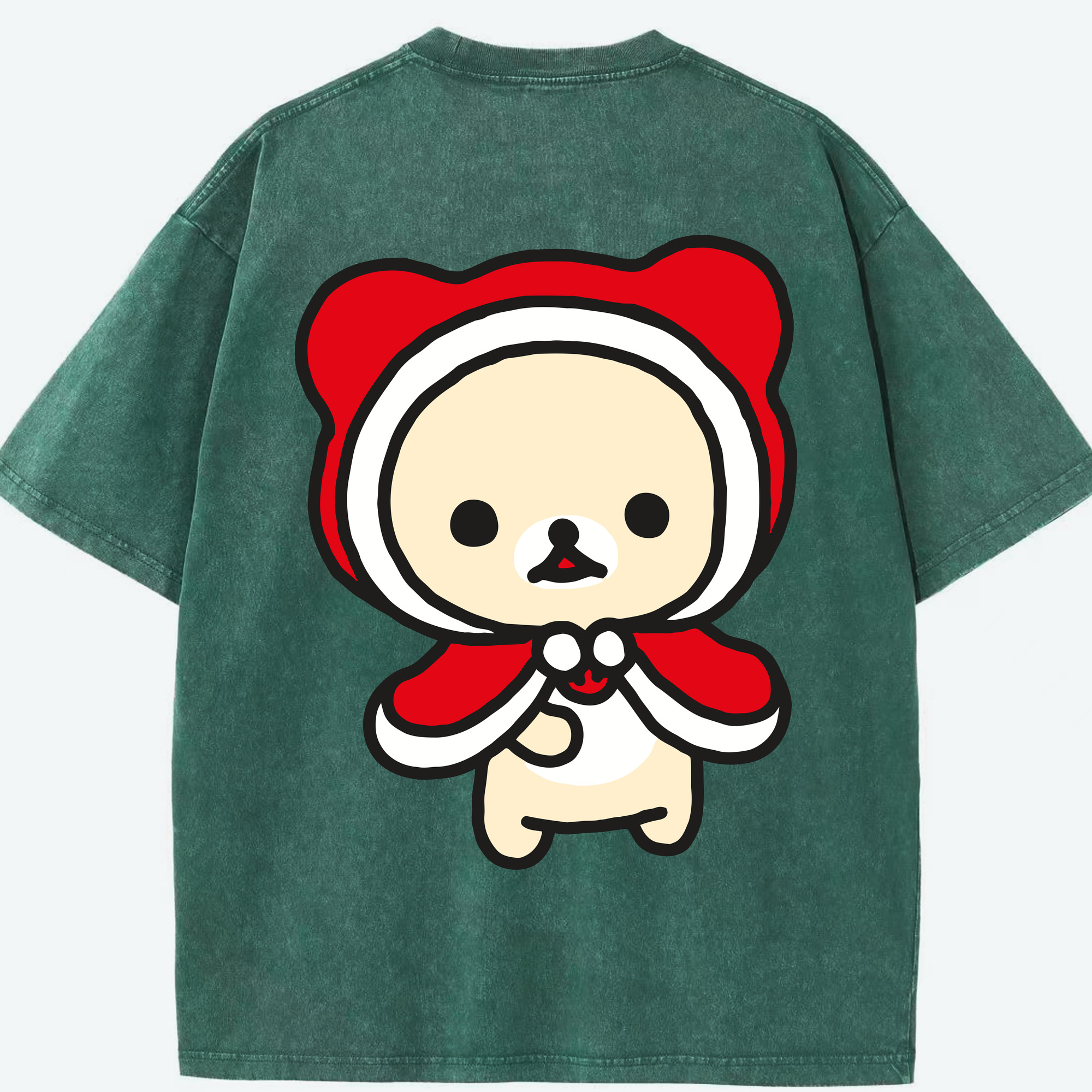 （画像用） リラックマ リラックマ キイロイトリ Rilakkuma Korilakkuma Kiiroitori 綿100% ヴィンテージ風 半袖Tシャツ（背面プリント）